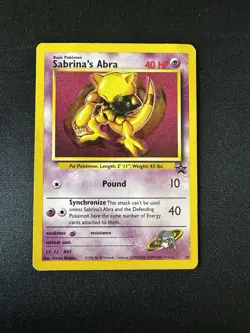Pokemon Black Star Promo Sabrina's Abra 19 WoTC. Rare. (MP) - Image 1