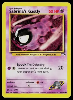 SABRINA'S GASTLY 93/132 COMMON GYM HEROES POKEMON UNLIMITED LP - Image 1