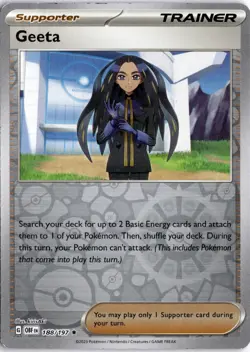 Geeta 188/197 SV03: Obsidian Flames Pokemon Card TCG - Image 1