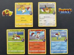 Pokemon TCG Futsal On The Ball Complete Set Pokemon Cards 5/5 - Image 1