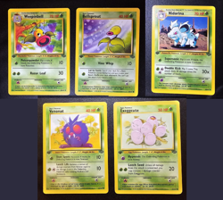 1st Edition Jungle Pokemon TCG Mixed Lot LP - Bellsprout Weepinbell Nidorina - Image 1