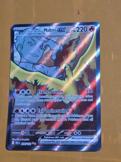 Pokemon TCG Team Rocket's Moltres ex 208/182 Sv10 Full Art Holo Ultra Rare EN - Image 1
