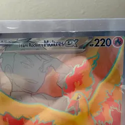 Pokemon TCG Team Rocket's Moltres ex 208/182 Sv10 Full Art Holo Ultra Rare EN - Image 2