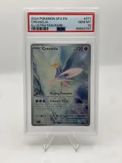 Pokemon 2024 Cresselia 071/064 Illustration Rare Shrouded Fable GEM MINT PSA 10 - Image 1