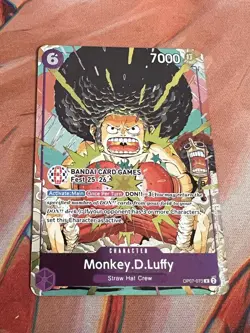 Bandai One Piece TCG Monkey D. Luffy P-080 Card Game Fest Exclusive Promo - Image 1