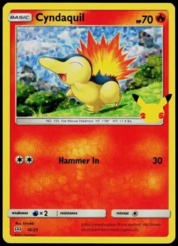 Cyndaquil 010/025 McDonald's 25th Anniversary Promos - Holo Pokemon NM/M (Promo) - Image 1