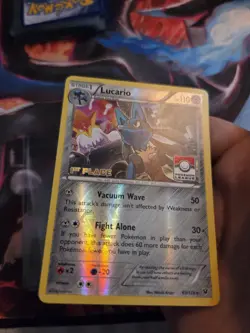 Pokemon Lucario #63/124 Reverse Holo Pokemon League 1st Place Stamp LP/MP WOW - Image 5