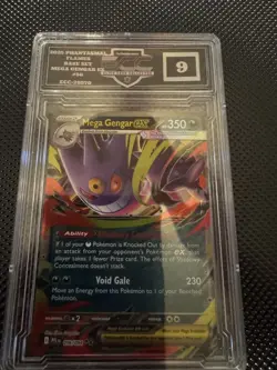 56/94 Mega Gengar ex 2025 Pokemon Phantasmal #056 Double Rare ECC-9 graded - Image 2