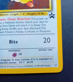 Pokemon Card: Wizards Black Star Promo Holo: Eevee 11 - Image 5