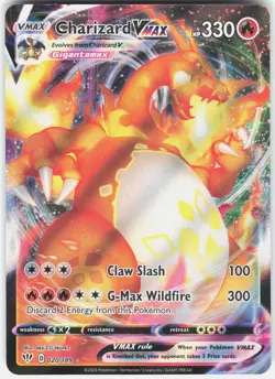 Pokemon Charizard VMAX 020/189 Holo VMAX Rare Darkness Ablaze Pokemon Near Mint - Image 1