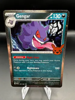 Gengar (Cosmos Holo) 057/091 Holo Rare Trick or Trade BOOster 2024 Pokemon MP - Image 1