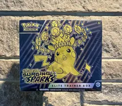 Pokemon TCG Scarlet & Violet SURGING SPARKS ETB Elite Trainer Box FACTORY SEALED - Image 1