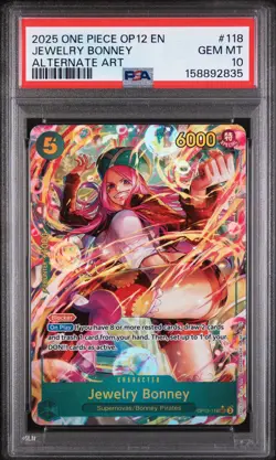 2025 One Piece Op12-Legacy of the Master Jewelry Bonney #118 Alt Art PSA 10 - Image 1