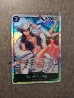 Ms All Sunday OP14-084 SR Foil The Azure Sea’s Seven One Piece - Image 1