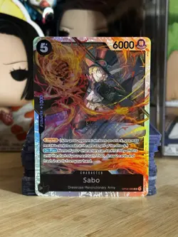 One Piece Card Game Sabo OP04-083 SR Super Rare Foil Original Card NM - Image 1