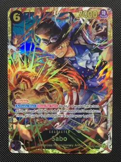 Bandai One Piece CCG Sabo Carrying on His Will OP13-120 SEC SP Alt Art Holo 7000 - Image 2
