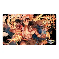 ONE PIECE Card Game 2022 Ace/Sabo/Luffy - Playmat Card Box set Anime TCG Bandai - Image 2