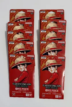 One Piece Card Game Carrying On His Will OP-13 Sleeved Booster - Lot of 10 - New - Image 1
