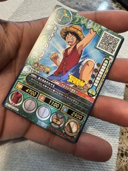 ONE PIECE Card Promo: K-J2 Luffy ONE PIECE KINGS 2014 In Hand Data Carddass - Image 1
