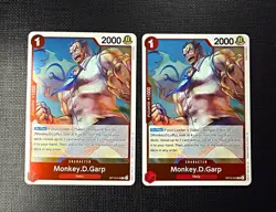 Bandai One Piece TCG English OP13-016 Monkey D. Garp Rare Regular Lot of 2 - Image 1