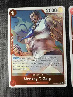 Bandai One Piece TCG English OP13-016 Monkey D. Garp Rare Regular Lot of 2 - Image 2