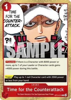 Time for the Counterattack OP14-018 Rare The Azure Sea's Seven One Piece Foil NM - Image 1