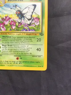 Pokemon Cards: Jungle 1st Edition Uncommon: Butterfree 33/64 - Image 4