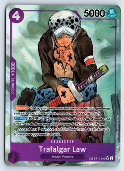 Trafalgar Law (Moderately Played) ST10-010 One Piece Treasure Rare - Image 1