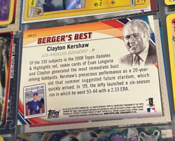 🔥 "RAW" Clayton Kershaw 2016 Topps Reprint 2008 Rookie Card RC Dodgers #BB-57 - Image 2