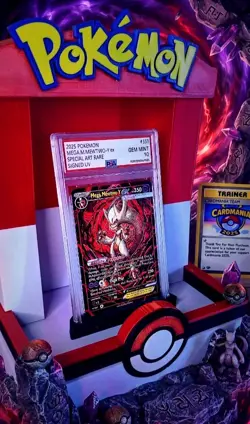Pokemon Card Mega Mewtwo Y Ex SAR Signed UV Italian Artist Fancard 9 Of 33 - Image 1