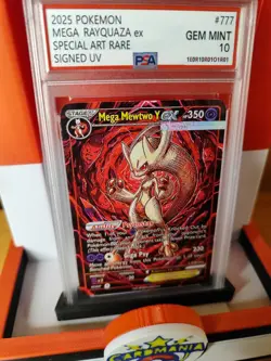 Pokemon Card Mega Mewtwo Y Ex SAR Signed UV Italian Artist Fancard 9 Of 33 - Image 3