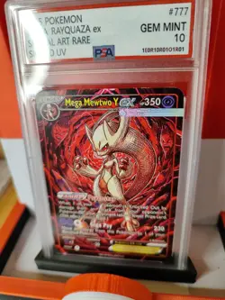 Pokemon Card Mega Mewtwo Y Ex SAR Signed UV Italian Artist Fancard 9 Of 33 - Image 4