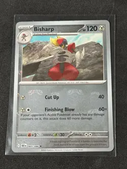 Bisharp (Master Ball Pattern) Holo 065/086 NM SV: Black Bolt Pokemon Card - Image 2
