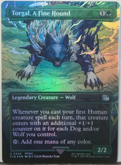 Magic: The Gathering Torgal, A Fine Hound (Borderless) 345 FINAL FANTASY Foil - Image 1