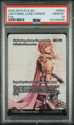 PSA 10 MTG Final Fantasy Lightning Lone Commando Through the Ages FOIL 0054 2025 - Image 1