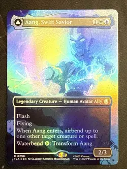 Aang, Swift Savior (Borderless) Foil Avatar: The Last Airbender 298 R NM MTG - Image 1