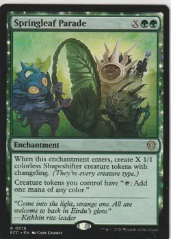 Springleaf Parade 19 Rare Commander: Lorwyn Eclipsed Magic: The Gathering NM - Image 1