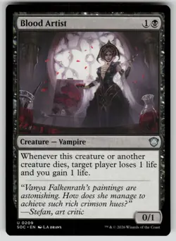 Blood Artist Uncommon Commander: Secrets of Strixhaven 209 MTG Near Mint 2026 - Image 1