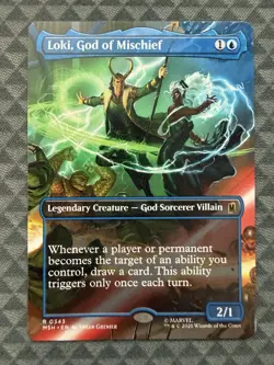 MTG Loki, God of Mischief #0345 Borderless Rare Marvel Super Heroes (MSH) - Image 2