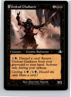 Magic the Gathering Undead Gladiator (Retro Frame) Dominaria Remastered MTG - Image 1