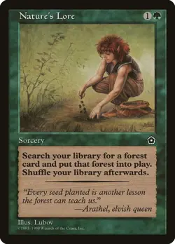 Nature's Lore Common Portal Second Age Magic: The Gathering Heavily Played - Image 1