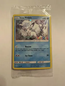 **SEALED** Alolan Vulpix Holo 2017 Pokemon Toys R Us Promo Card (21/145) - Image 1