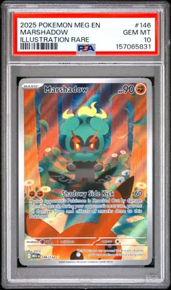 2025 POKEMON MEG EN-MEGA EVOLUTION ILLUSTRATION RARE #146 MARSHADOW PSA 10 - Image 1