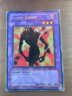 LOB-E023 Flame Ghost Rare YuGiOh Card - Image 1