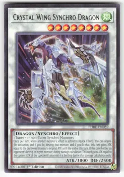 Crystal Wing Synchro Dragon PHRE-EN059 Rare Phantom Revenge Yu-Gi-Oh Near Mint - Image 1
