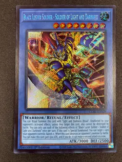 Black Luster Soldier - Soldier of Light and Darkness SR CORI-EN028 NM Yugioh - Image 1