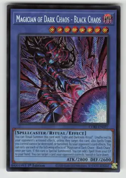 YugiOh Chaos Origins MAGICIAN OF DARK CHAOS - BLACK CHAOS Secret Rare Holo Card - Image 1