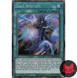 Yugioh Soul Servant RA03-EN271 Platinum Secret Rare 1st Edition NM - Image 1