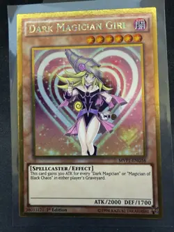 Yugioh Dark Magician Girl MVP1-ENG56 1st Edition Gold Rare Movie Promo NM - Image 1