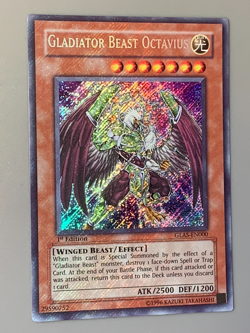 yugioh Gladiator Beast Octavius GLAS-EN000 Secret LEAK 1st Ed NM - Image 2
